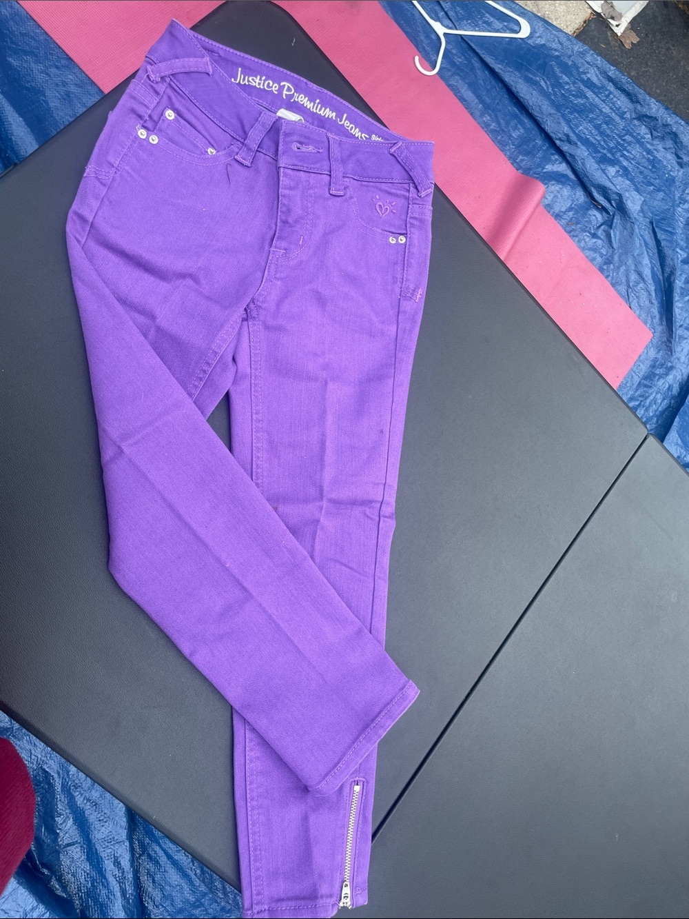 Justice Girls Premium Jeans Purple